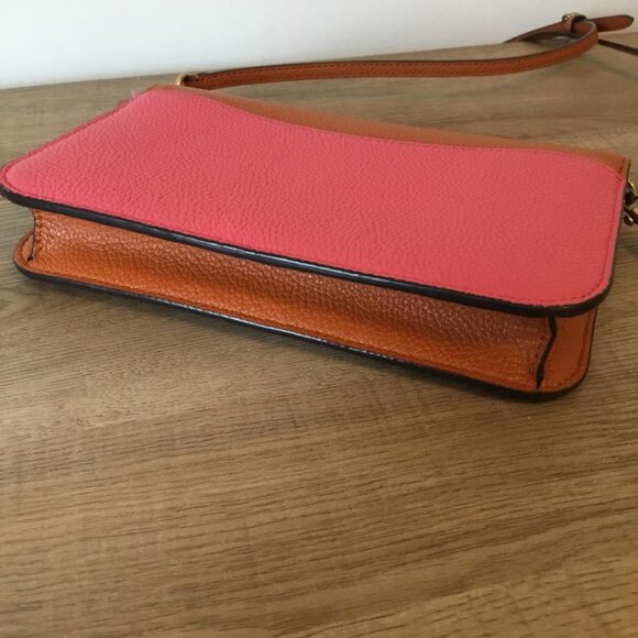 COACH Hayden C5361 Watermelon Color Blocked Leather Flap Snap Crossbody Bag NWOT - Picture 4 of 8